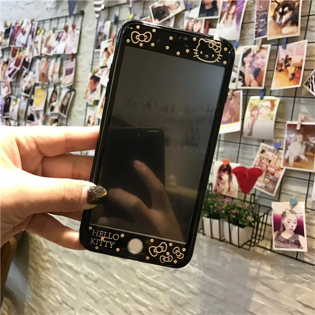 Tempered Glass For iPhone 8 7 6 6s Plus Premium Screen Protector 9H 3D Protective Film Cartoon Pattern | Мобильные телефоны и