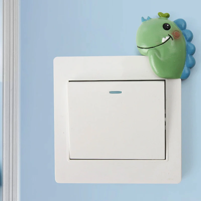 3D световые наклейки на выключатель из смолы стену с милыми мультяшными животными