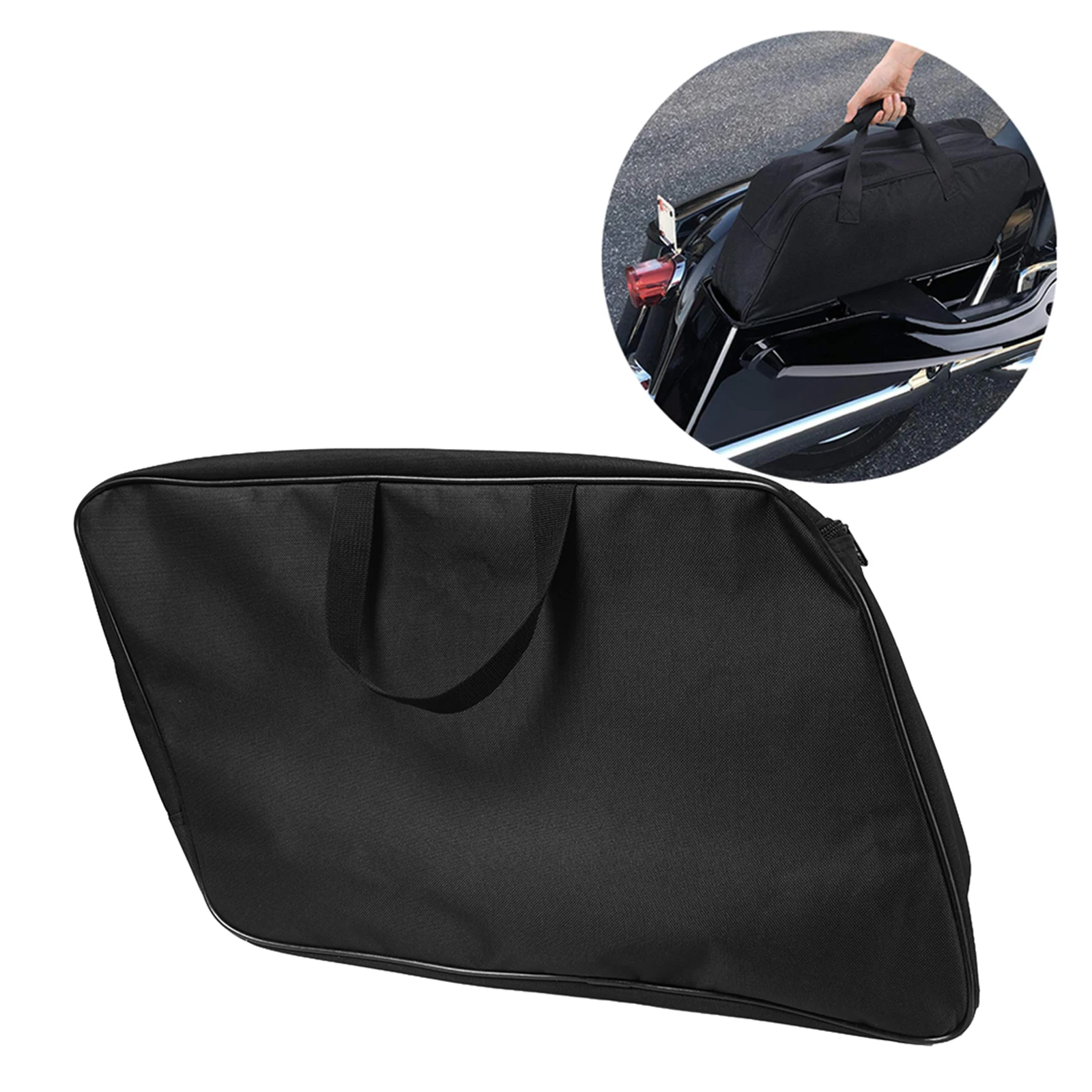 

Black Motorbike Travel Saddle Bag Shoulder Straps for Honda GL1500 GL1200