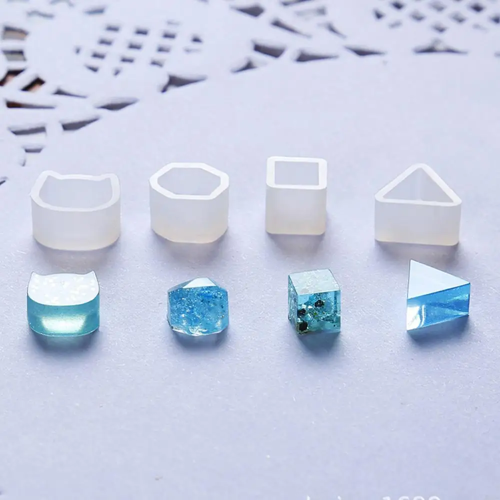 Силиконовая форма для сережек 16 шт. прозрачная квадратная украшения тортов