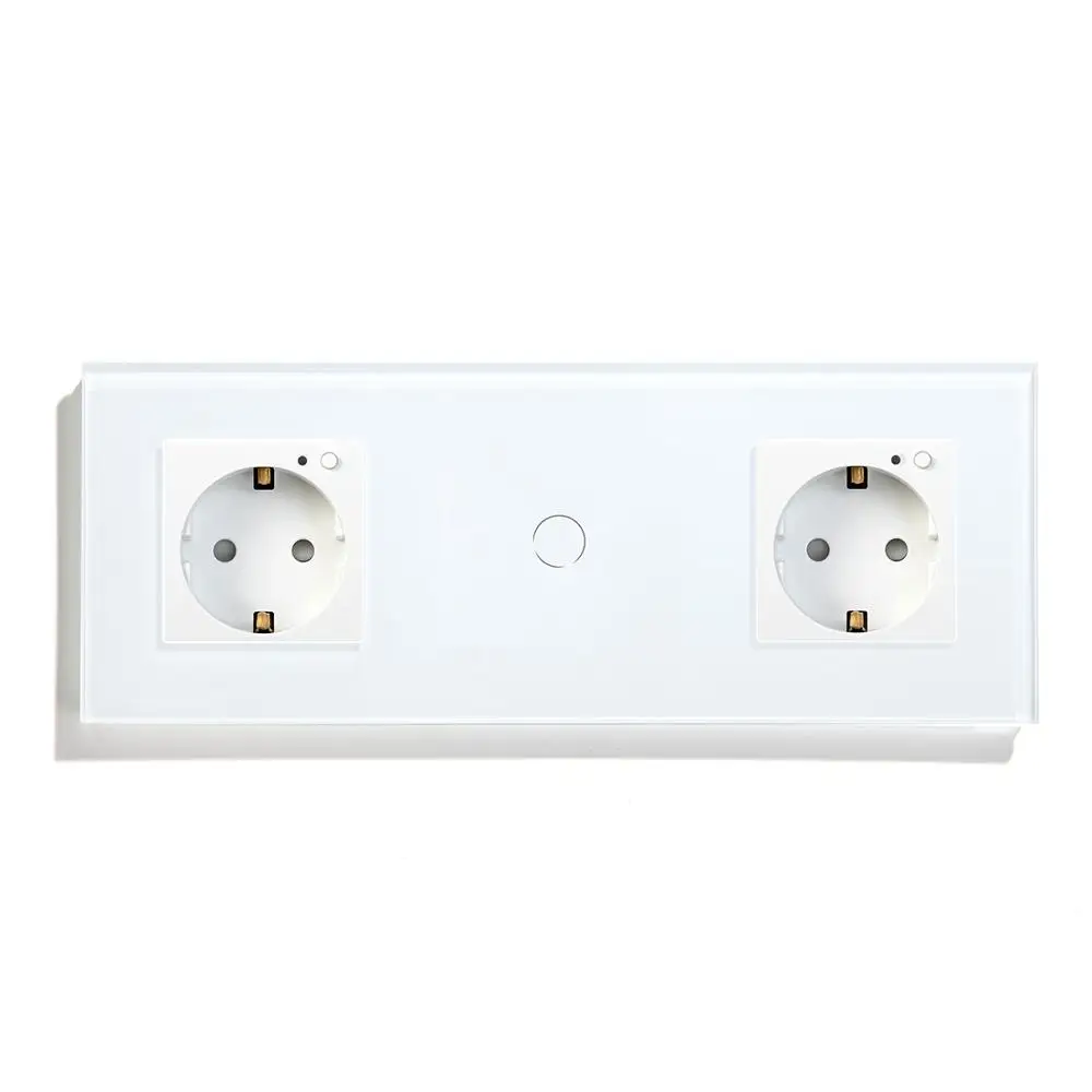 BSEED Wifi Touch Switch 1 Gang With Double EU Standard Socket | Обустройство дома