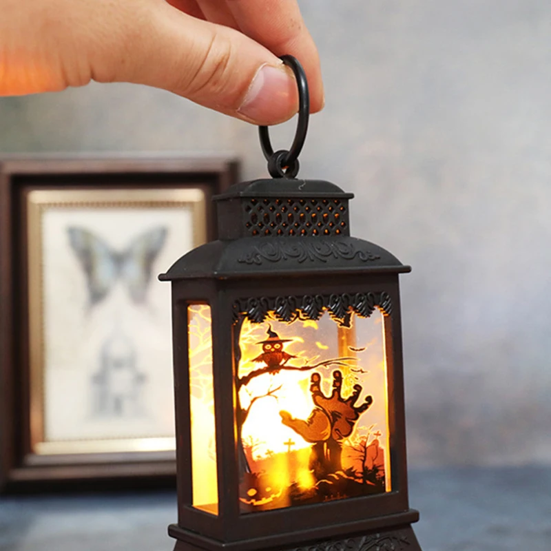 Halloween Candle LED Lamp Terror Pumpkin Skull Lantern Lights Party Decoration Vintage Prop Gift Holiday | Дом и сад