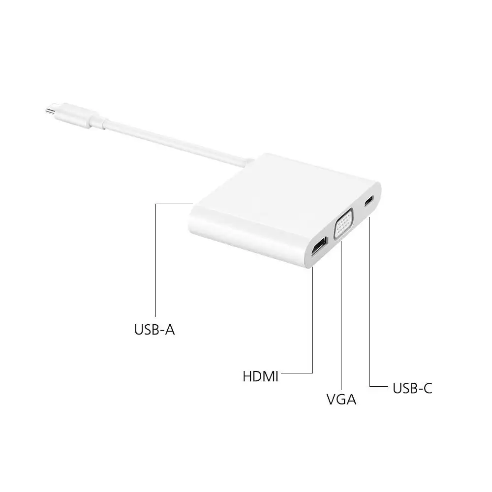 HUAWEI MateDock 2 USB концентратор данных 4 в 1 C адаптер с VGA 4K HDMI A|Док-станции для ноутбуков|