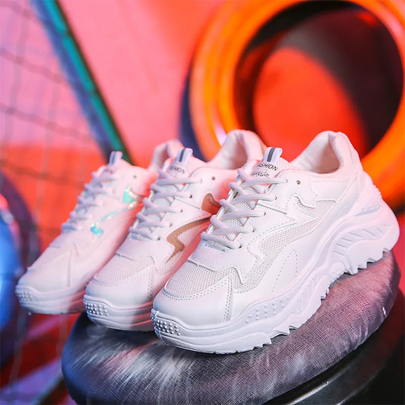 Новинка 2019 года летние белые женские кроссовки сезон осень модная женская