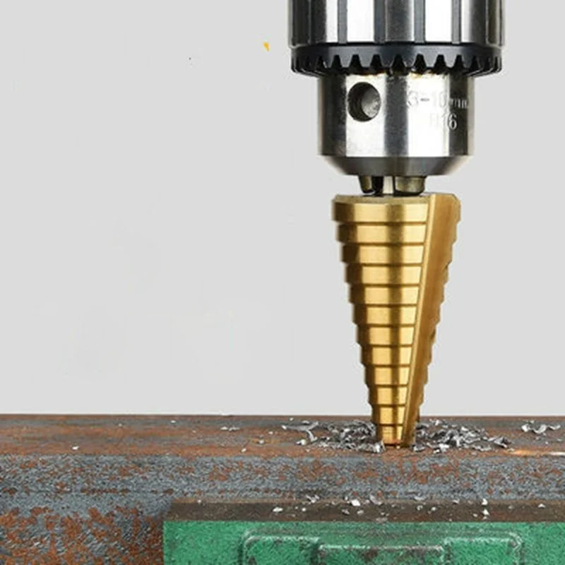 

4-32mm 4-42mm High Speed Steel Step Drill Bit for Metal Wood Hole Cutter HSS Titanium Coated Woodworking Drilling Power Tools
