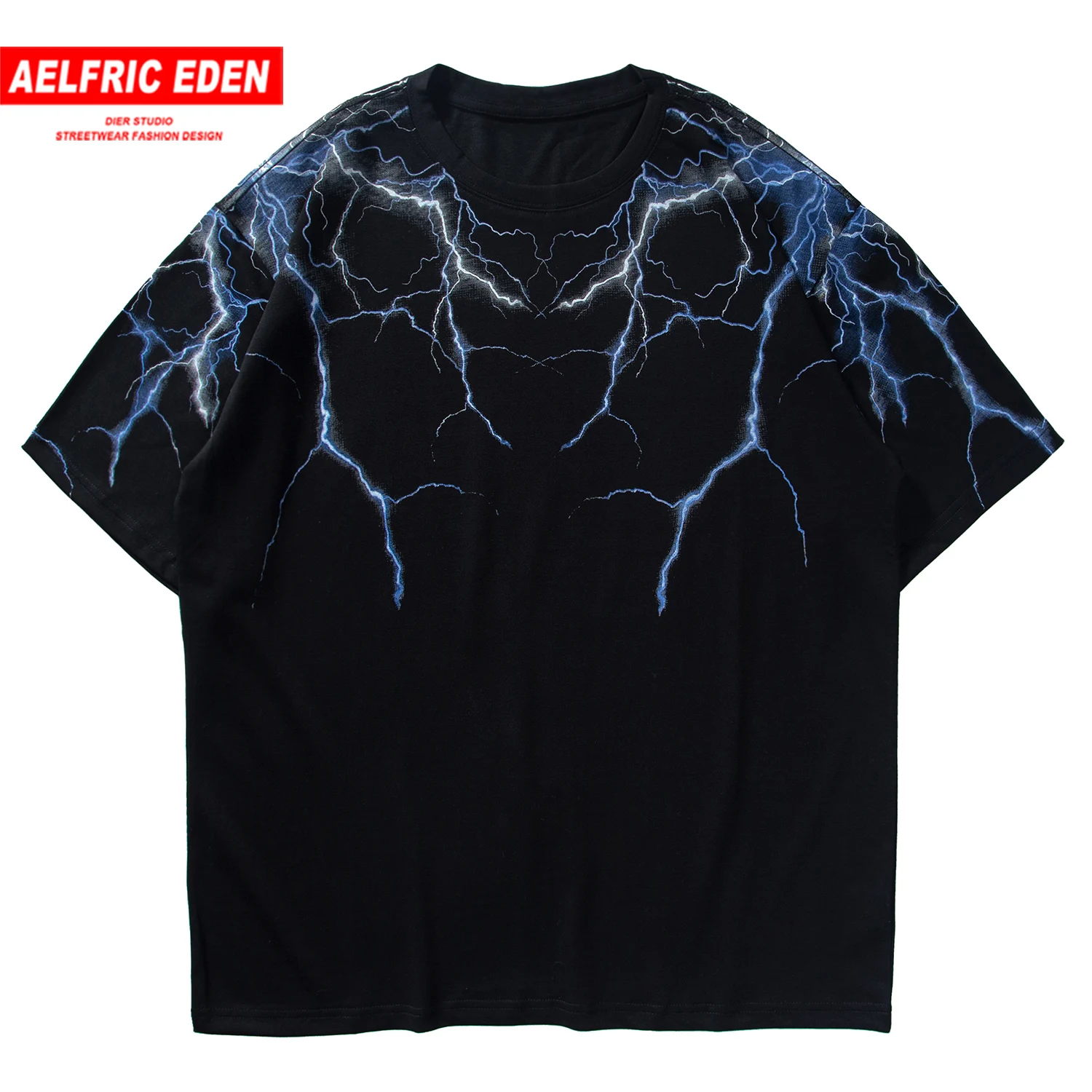 Женская летняя хлопковая футболка с коротким рукавом и принтом молнии | Мужская