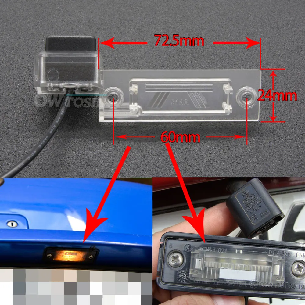 Owtosin HD 1280*720 Fisheye Rear View Camera For Volkswagen VW Sharan 7M 2003 2004 2005 2006 2007 2008 2009 2010 Car Monitor | Автомобили