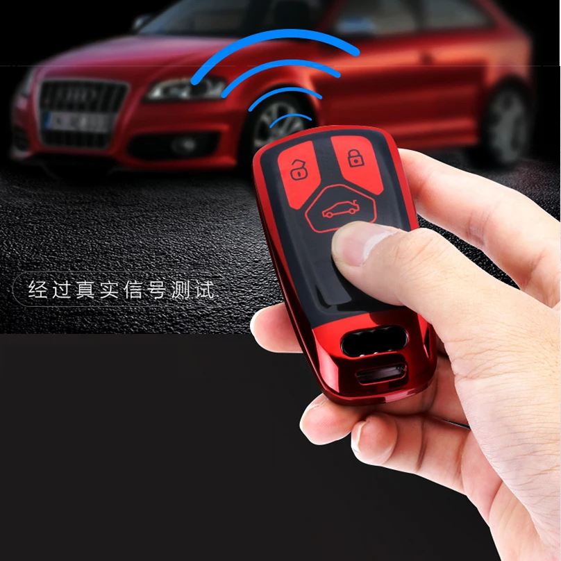 Роскошный Бриллиантовый чехол для автомобильных ключей с кристаллами Audi A4 B9 Q5 Q7 TT