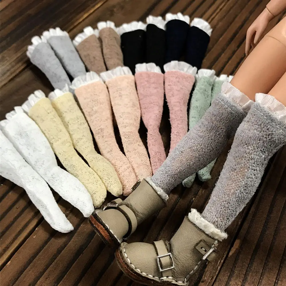 

1 Pair Cute 1/6 Doll's Socks for Blyth, Licca, Azone, Momoko, Barbies Doll Stocking Clothes Accessories Toys for Girl