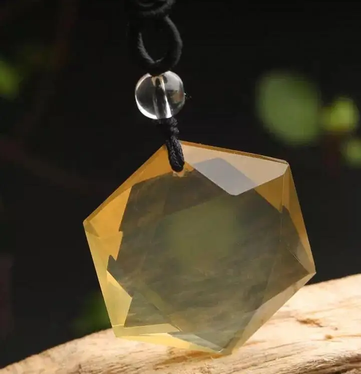 Натуральный желтый кристалл дух маятниковая Подвеска для мужчин и женщин кулон