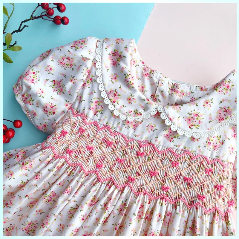 Детские платья для девочек летнее голубое винтажное платье маленьких с рюшами