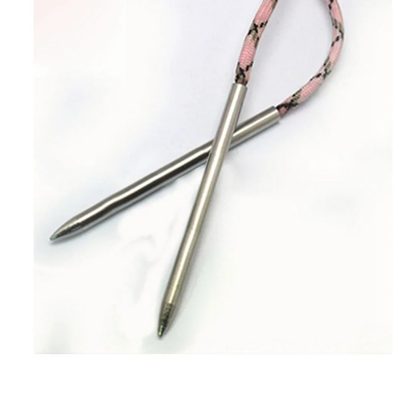 

Hot Sale Pack 3" Steel Rope Needle With Screw Thread Shaft Tip Stiching Fid Knit Weaving Rope Bracelet Sliver