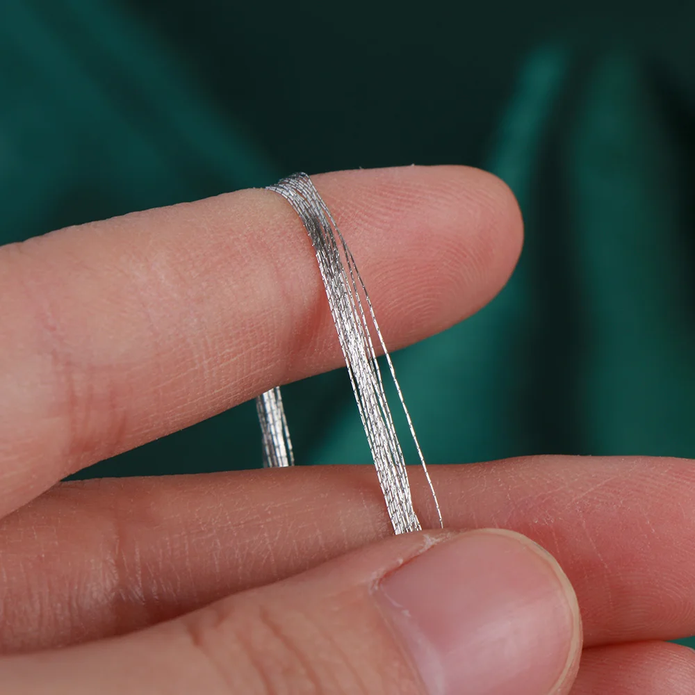 Прочные нитки для вышивки 100% метров золото/серебро полиэстер прочные крестиком