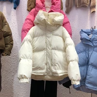 ailegogo winter women white duck down short coat casual female thick warm hooded down parkas snow ladies jacket outwear