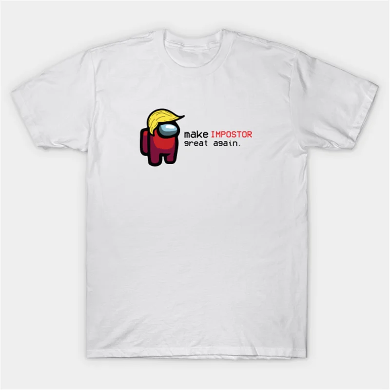 

New Game Among Us Killer Impostor T Shirt Women Harajuku Kawaii Tops Fashion Aesthetic Graphic Funny Cartoon T-shirt Female