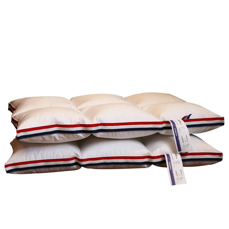 Отель постельные принадлежности подушки хлопок перо ткань Низкая белая голова