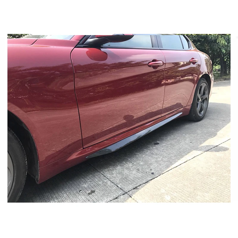 Боковые юбки из углеродного волокна наклейки на бампер для Alfa Romeo Giulia Sedan 4 двери