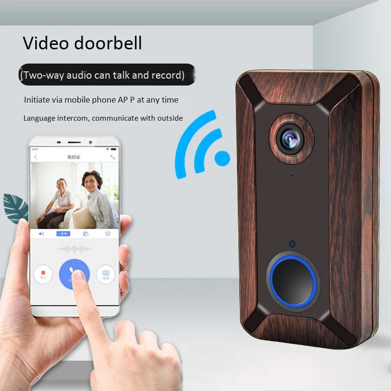 

Video Doorbell Wireless Doorbell Wide-Angle Surveillance Camera Two-Way Voice Call Motion Detection Night Vision