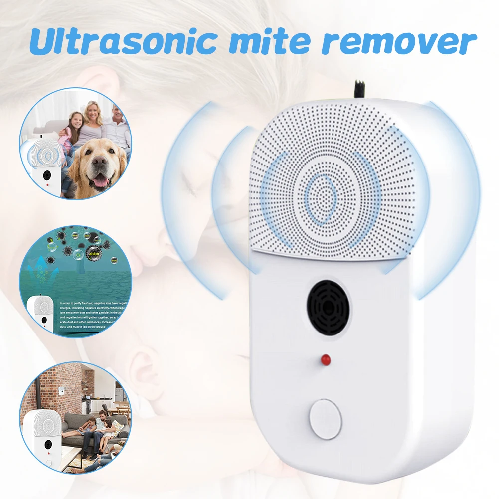 110 240V 2 в 1 Электронный ультразвуковой появлению пылевых клещей убийца + анион