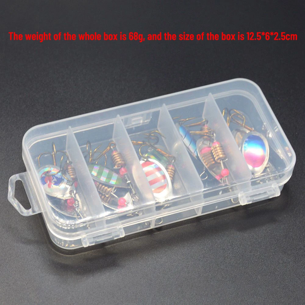 10pcs/lot Spinner Bait Spoon Lures Metal Fishing Lure Set Spoonbait Hard Baits 6CM 4G Wobbler with Box Treble Hooks Fish Tackle