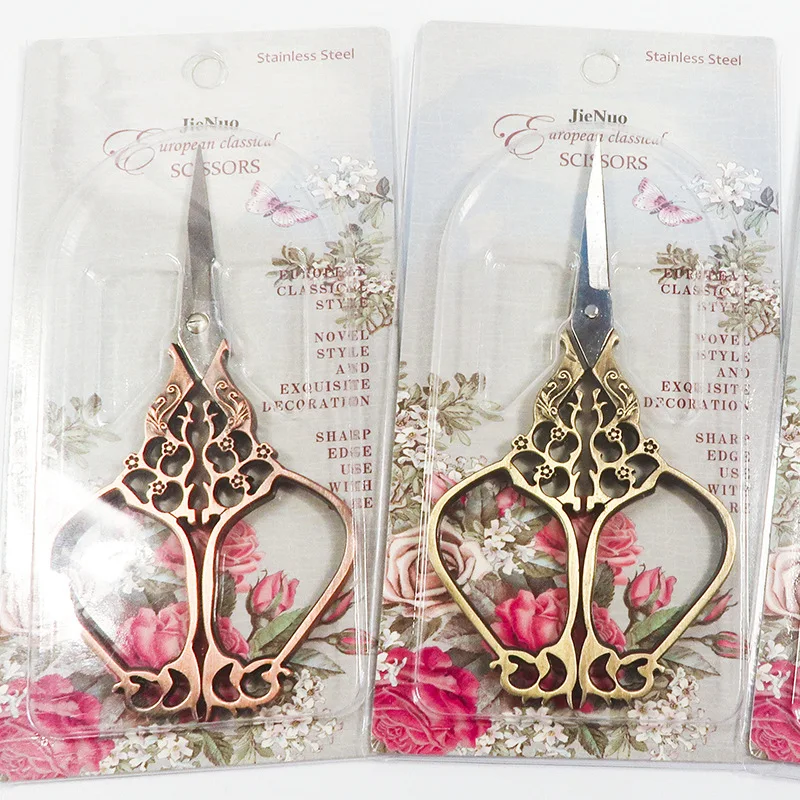 1 шт. Ретро Нержавеющая сталь Вышивка крестом ножницы швейные изысканный и