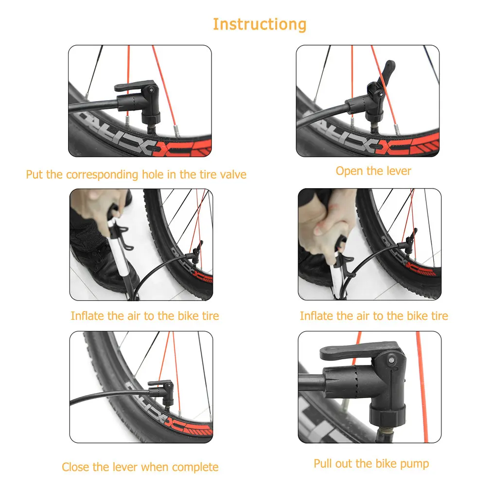 Портативный мини велосипедный насос высокого давления ручной воздушный