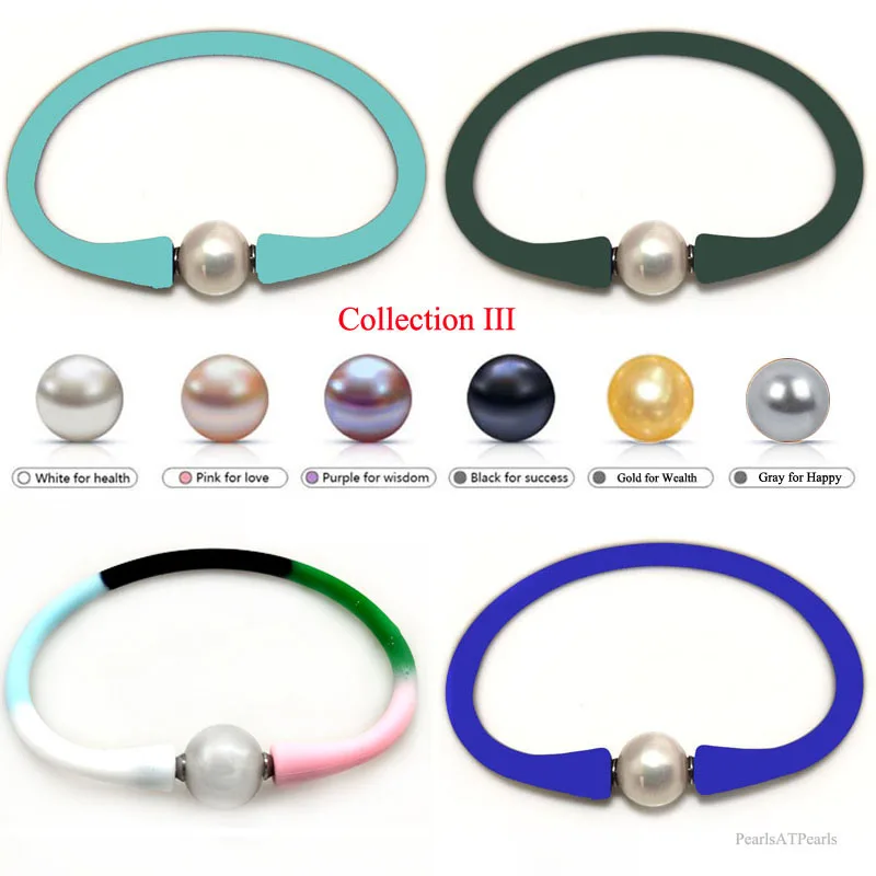 7-дюймовый 10-11 мм натуральный круглый жемчужный лаймово-зеленый резиновый