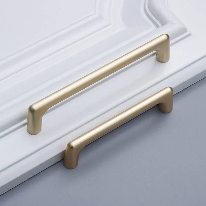 Золотые латунные ручки для кухонного шкафа дверей ящика/комода европейская мода