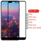 Защитный экран 9d, чехол из закаленного стекла для huawei p20 pro p30 lite 2020, чехол на p 20 30 light p30lite, защитный чехол для телефона