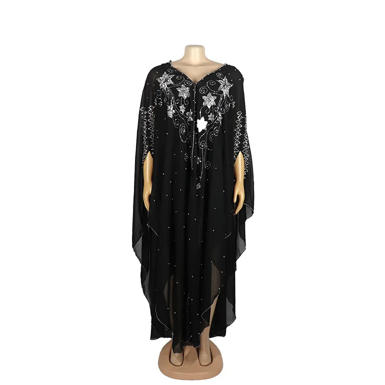 

Muslim African Dresses Women Chiffon Daimond Hijab Abaya Dress Turkey Africa Islamic Clothing Moroccan Kaftan Jilbab Vestidos