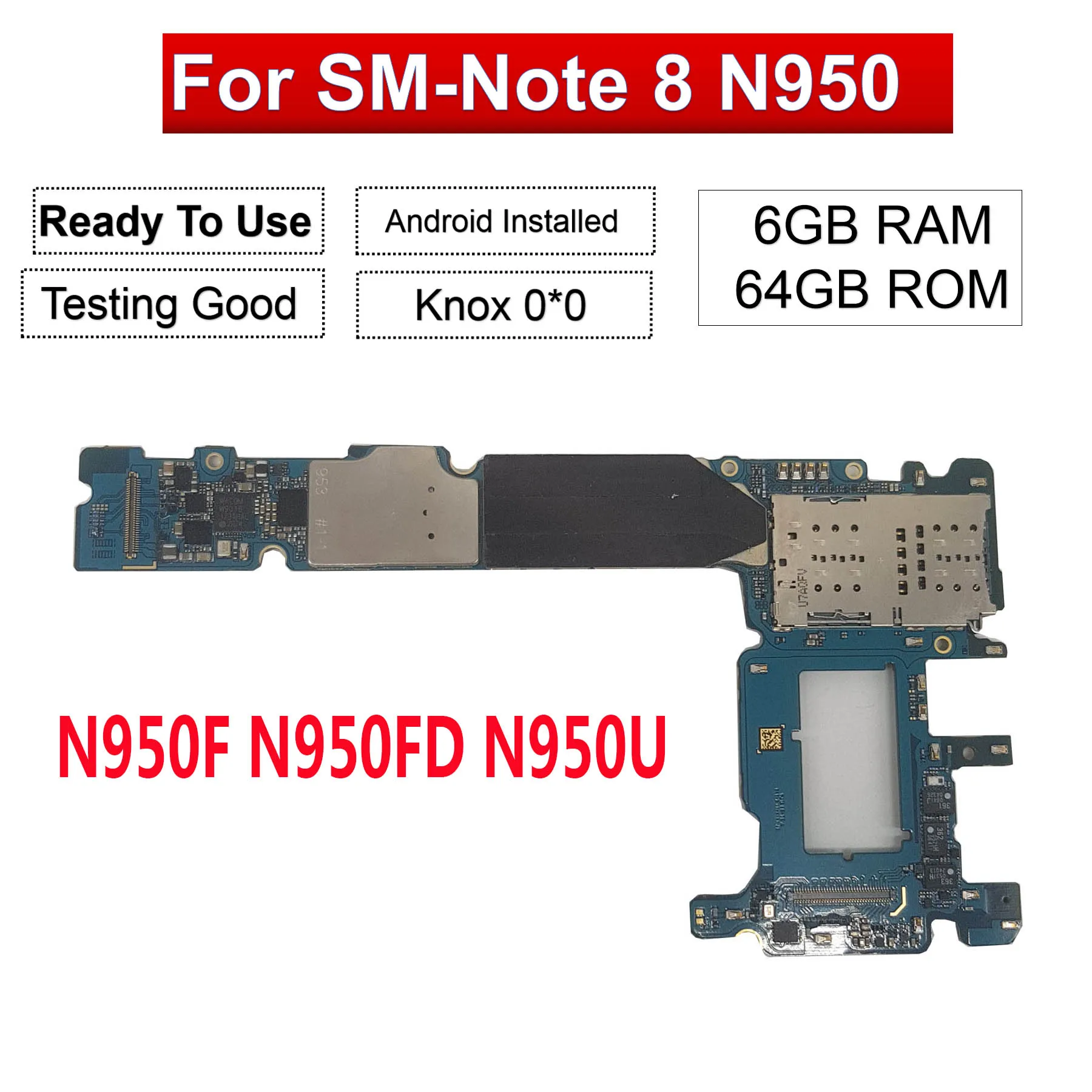 Хорошая материнская плата для Samsung Galaxy Note 8 N950F N950F/DS N950FD N950U 64 Гб 128 ГБ