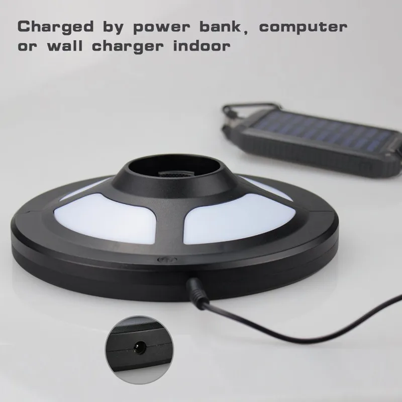 Светодиодный зонтик на солнечной батарее для кемпинга отдыха с USB зарядкой |