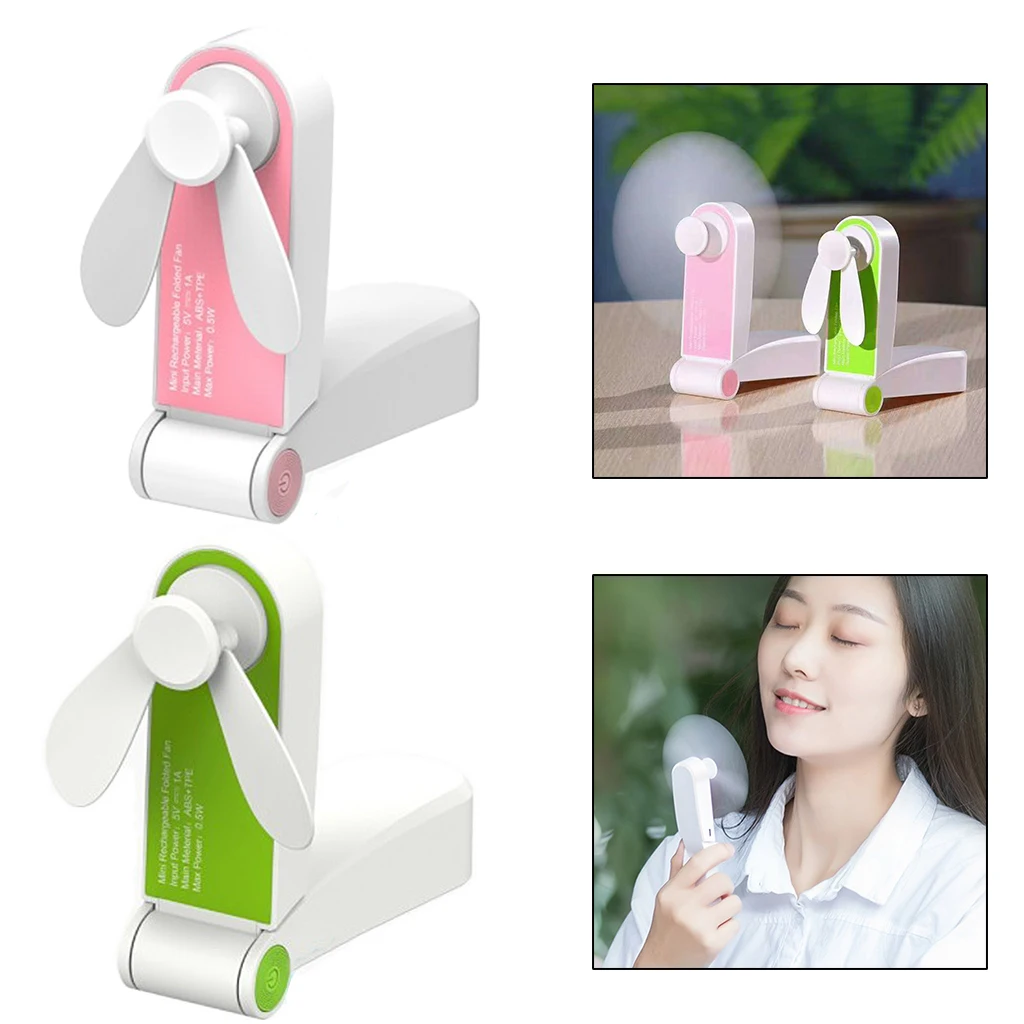 

2 in 1 Small USB Portable Hand Held Fan Quiet Camping Tabletop Desk Fan