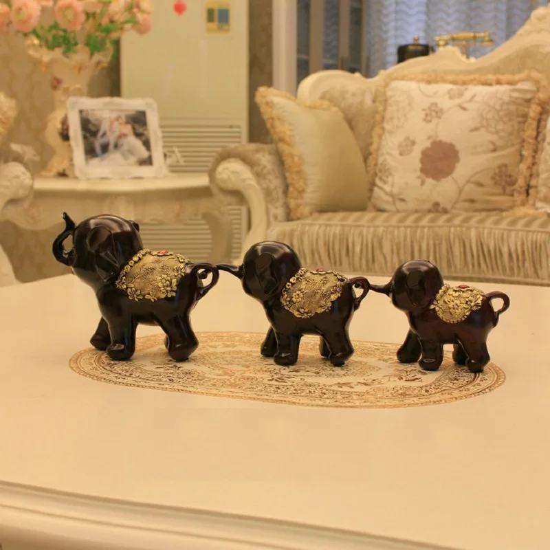 3 шт./компл. Современный домашний декор слон смола предметы интерьера фигурка