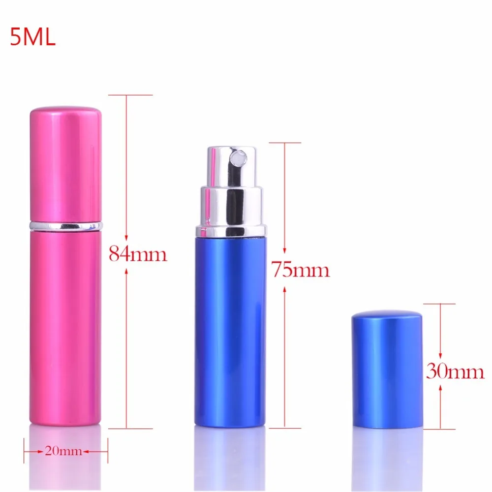 5/10ML Mini Portable Aluminum Refillable Perfume Bottle With Spray Empty Cosmetic Containers Atomizer Travel Accessories | Красота и