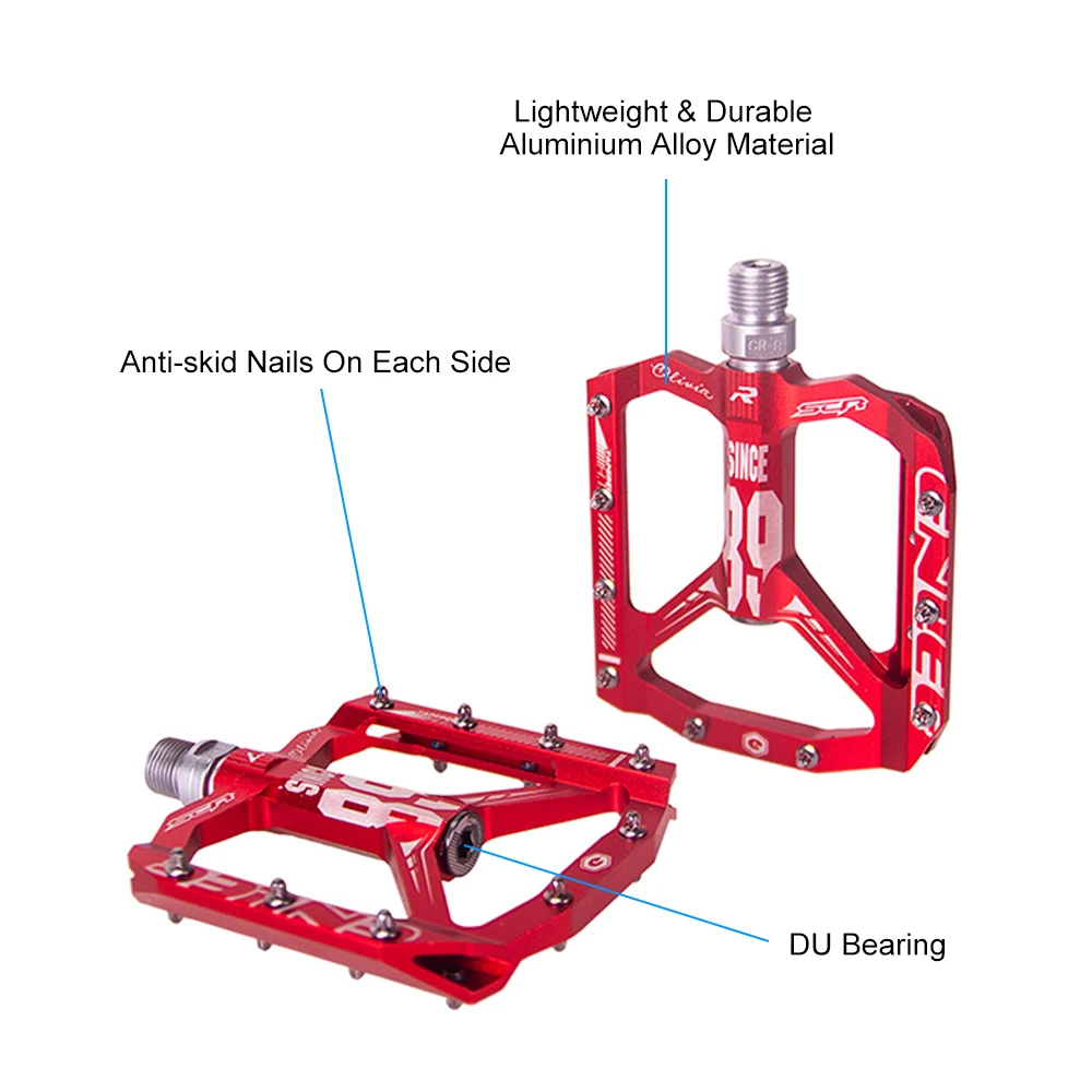 Велосипедная педаль MTB плоская хорошего качества ультралегкие подшипники из