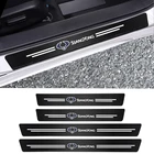 4 шт. наклейки на порог двери автомобиля из углеродного волокна против царапин для SsangYong Actyon Musso Korando Rodius Rexton Kyron Tivoli Председатель