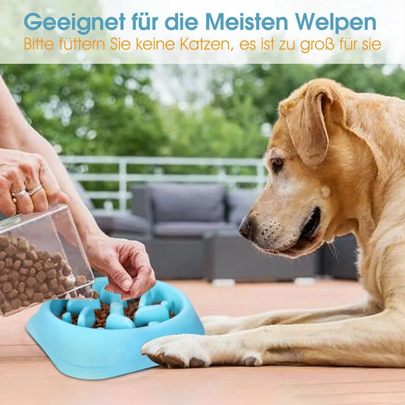 

Food Bowl Plastic Dog Pet Slow Eating Dog Bowl Slow Feeder Cat Pet Slow Feeder NonSlip Anti Gulping Prevent Obesity Feeder Bowl