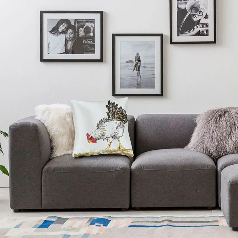 Забавный чехол для подушки с рисунком петуха 45x45 см|Наволочки| |