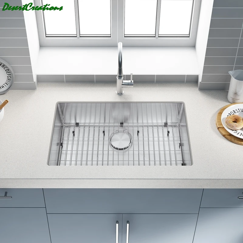 

304 Premium Stainless Steel Single Bowl 30'' X 18'' X 9'' Undermount Handmade Kitchen Sink