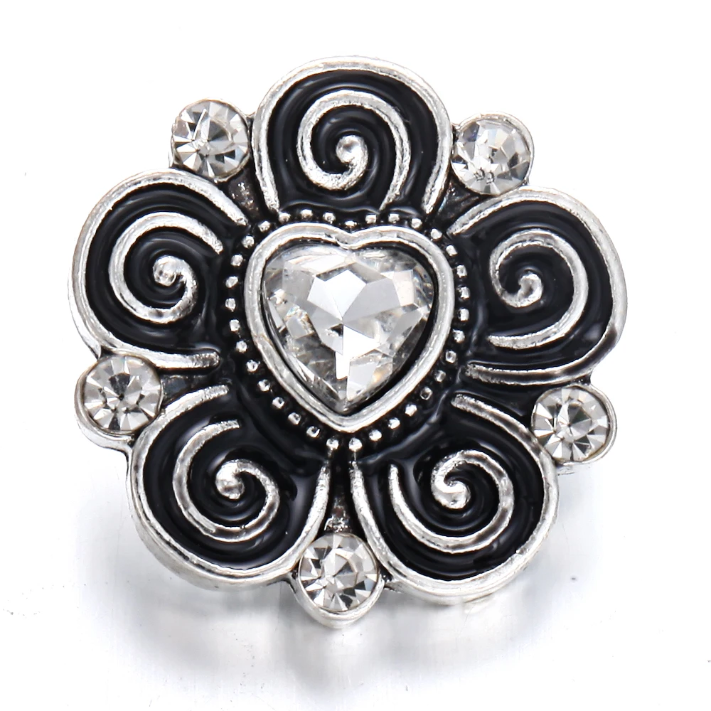 6 шт./лот новинка 18 мм металлические кнопки ювелирные изделия мульти цветы