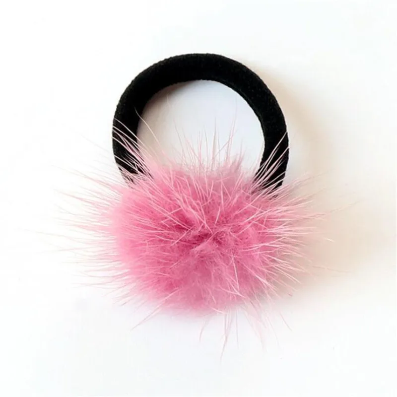 Детские резинки для волос с помпоном розовые аксессуары | Аксессуары одежды