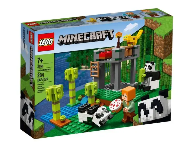 LEGO Minecraft 21158 Пандариум - отличные игрушки, подарок на день рождения для детей 204 деталей, минифигурки, набор для игры.