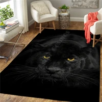 black leopard area rug 3d all over printed non slip mat dining room living room soft bedroom carpet