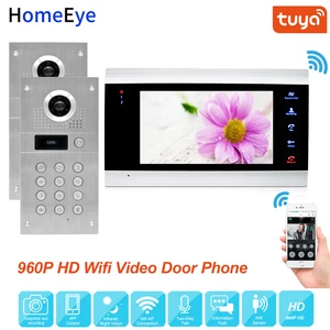 tuyasmart app remote control wifi ip video door phone video intercom access control system motion detection code keypad rfid 2 1 free global shipping