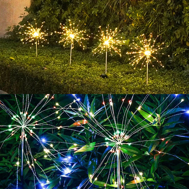 

LED Solar Firework Light Outdoor Waterproof Fairy Garland Lamp 90/150 LEDs String Light Garden Lawn Street party Decoration