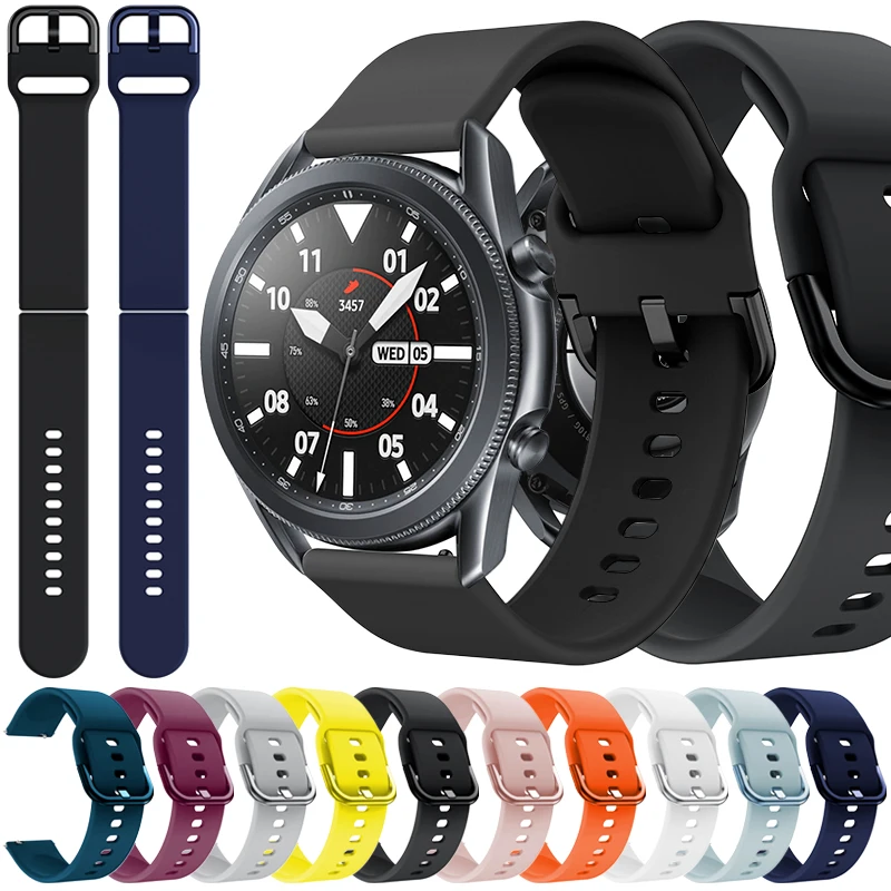 

Silicone Watchband 22mm Strap For Samsung Galaxy Watch 3 45mm/Gear S3 Smartwatch Replacement Wristband Bracelet Accessories