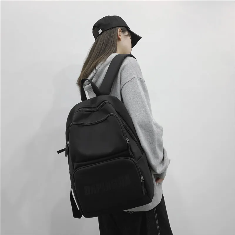 2022 женский Школьный рюкзак черный нейлоновый с защитой от кражи повседневные