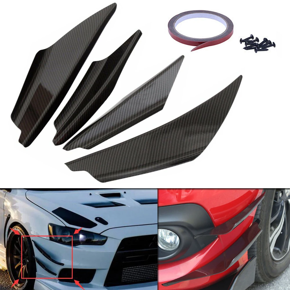 Универсальный автомобильный/Авто Стайлинг 4 шт./компл. ABS Углеволокно ребра для
