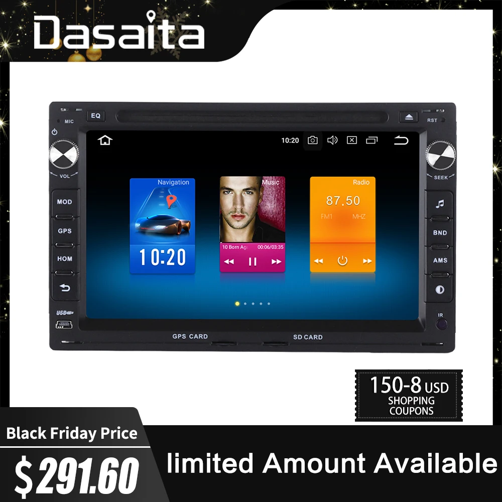 Dasaita " Android 9,0 Автомобильный gps Радио dvd-плеер для Passat(MK5) Jetta гольф Транспортер С восьмиядерным 4 Гб+ 32 ГБ стерео Мультимедиа